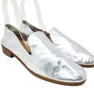 Lucky Brand | Women's Cahill Deconstructed Platinum Flat Loafers (Size 11M)